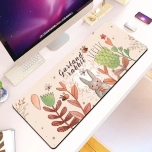 แผ่นรองเมาส์ ขนาดใหญ่ ลายกระต่ายน่ารัก