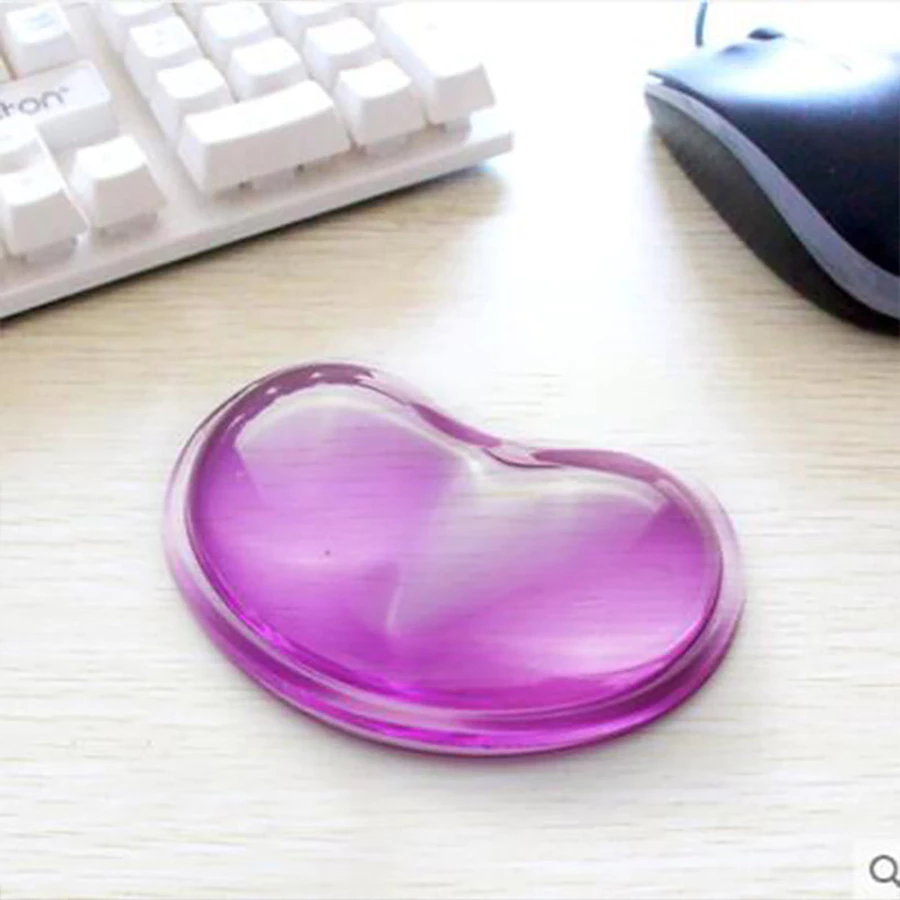 แผ่นรองเมาส์ ซิลิโคนเจล รองข้อมือ สีม่วง แผ่นรองเมาส์ ผ้าไหมนม นุ่มพิเศษ สบาย แผ่นรองข้อมือ กันลื่น