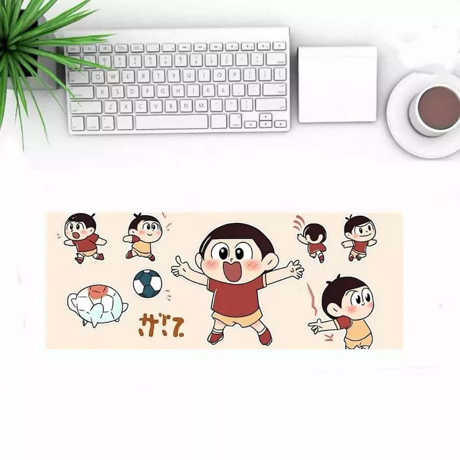 แผ่นรองเมาส์ สีดำล้วน ลายเด็กน้อยน่ารัก ขนาดใหญ่ วางเต็มโต๊ะ ขนาด หนา 3 mm