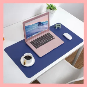 Mouse Pad แผ่นรองเมาส์สีพื้น/ สีกรม แผ่นรองเมาส์ขนาดใหญ่ หนัง PU มีหลายขนาด แผ่นรองกันน้ำ 21 * 25.5 CM.