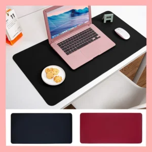 Mouse Pad แผ่นรองเมาส์สีดำ/ สีแดง 2/ชิ้น แผ่นรองเมาส์ขนาดใหญ่ หนัง PU มีหลายขนาด แผ่นรองกันน้ำ 21 * 25.5 CM.