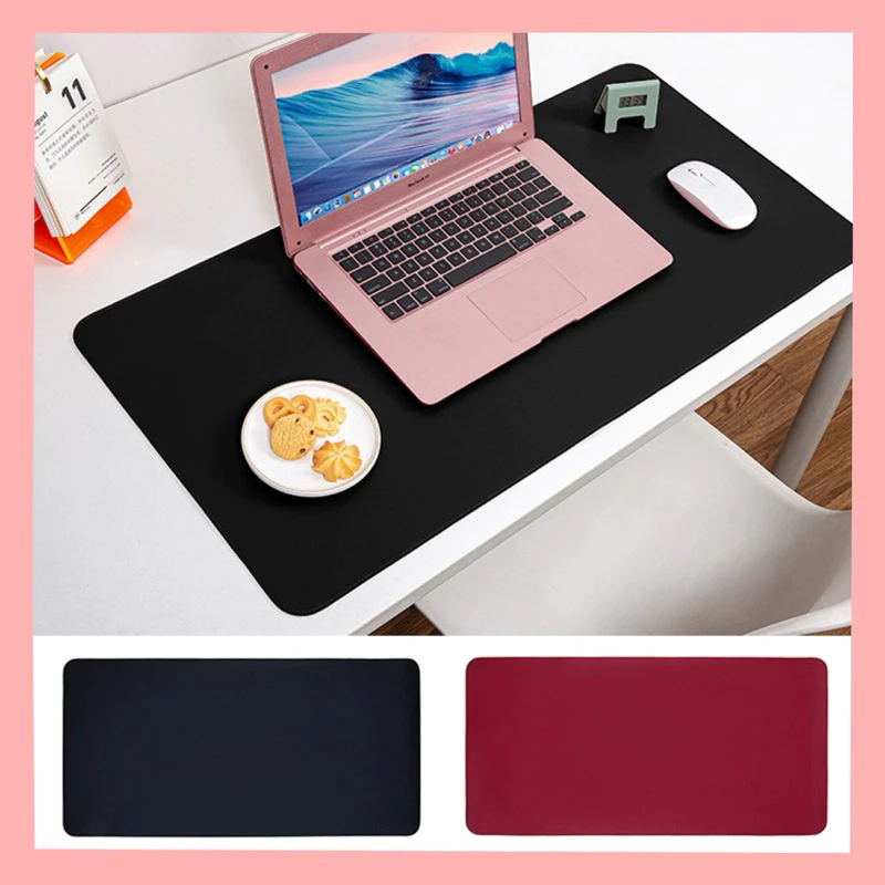 Mouse Pad แผ่นรองเมาส์สีดำ/ สีแดง 2/ชิ้น แผ่นรองเมาส์ขนาดใหญ่ หนัง PU มีหลายขนาด แผ่นรองกันน้ำ  21 * 25.5 CM.