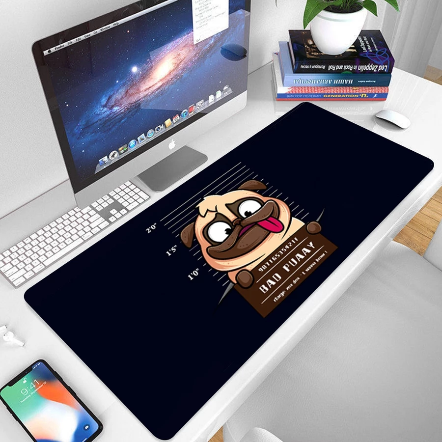 แผ่นรองเมาส์ ขนาดใหญ่ ลายการ์ตูน ขนาด 80*30*0.2cm แผ่นรองเมาส์กันลื่น ขอบล็อค ลายน้องหมาน่ารัก
